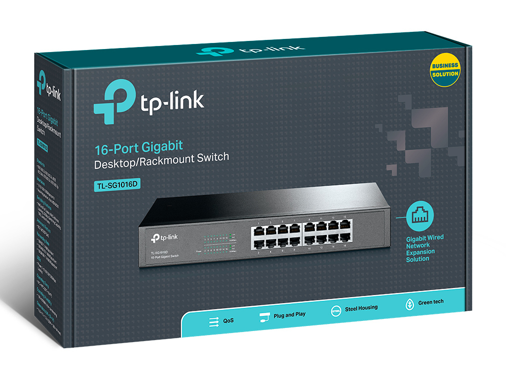 Rackmount/desktop Switch Tl-sg1016d 16-port 10/100/1000mbps