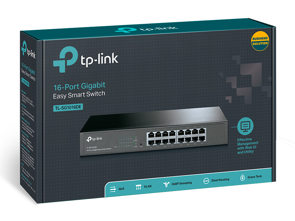 Gigabit Easy Smart Switch 10/100/1000mbps 16-port