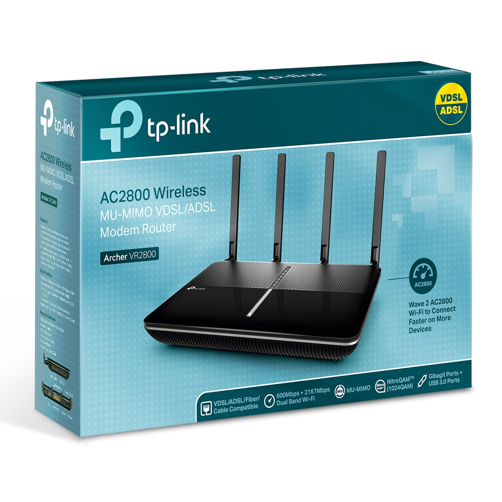 Wireless Modem Router Mu-mimo Ac2800 Vdsl/adsl