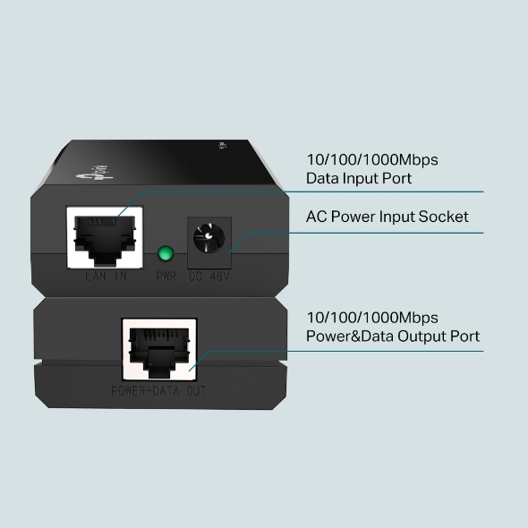 Poe Injector Tl-poe150s Gigabit  Black