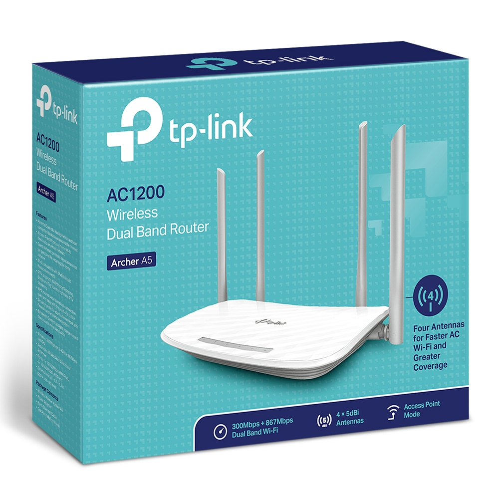 Wireless Dual Band Router Archer A50 Ac1200 White