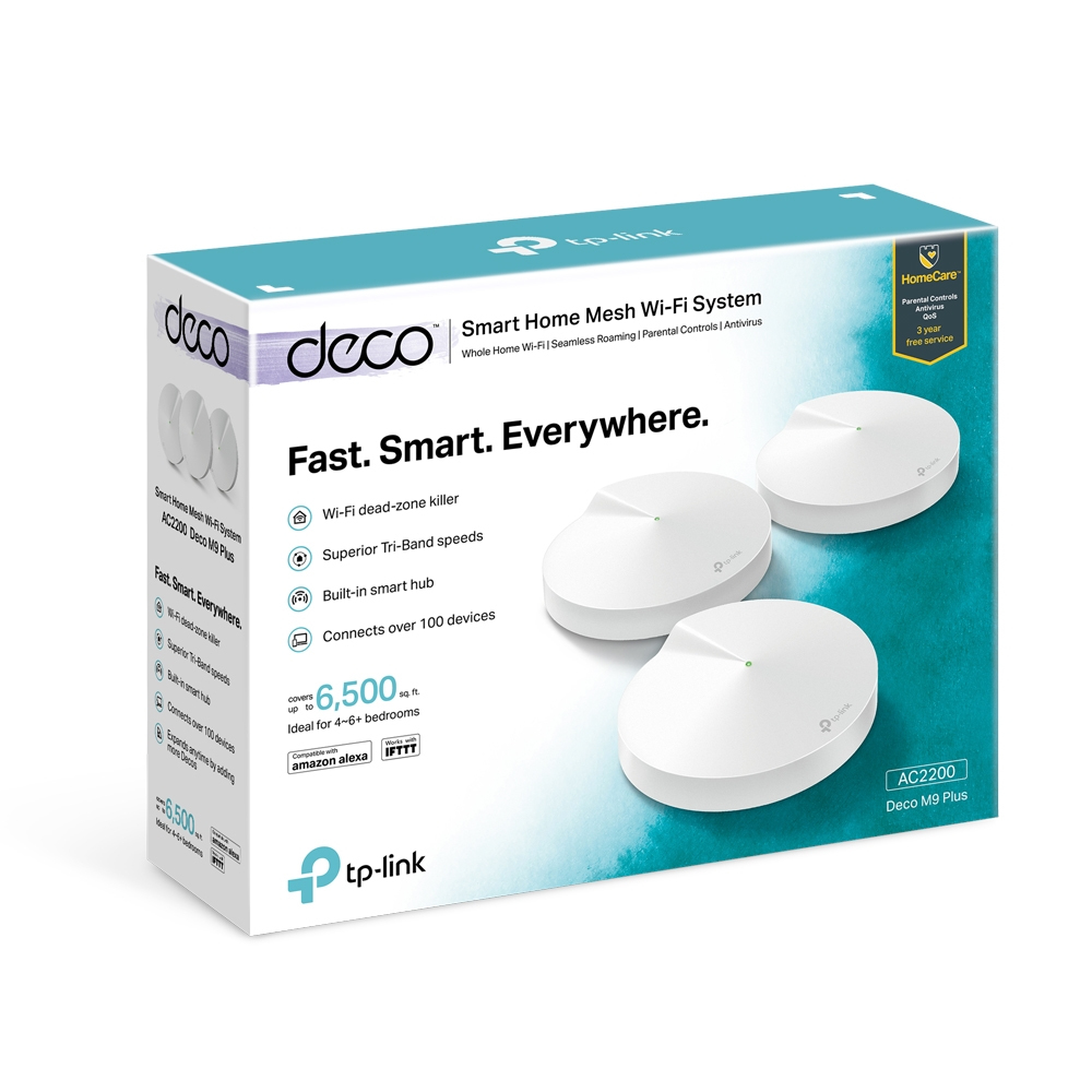 Deco M9 Plus - Whole-home Wi-Fi Mesh System Ac2200 - 3-pack