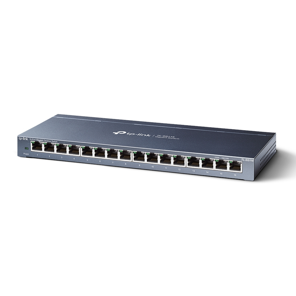 Desktop Switch Tl-sg116 Gigabit 16-port 10/100/1000mbps Black