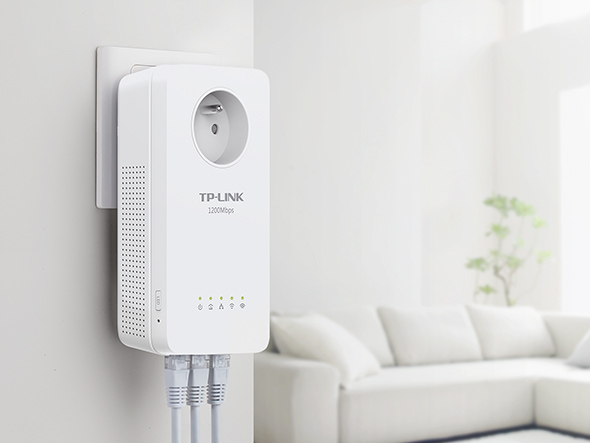 Passthrough Powerline Kit Av1300 3-port + Wifi Ac1350 2x Lc Kit With 3 Gigabit Ethernet Ports And Trunk Plug