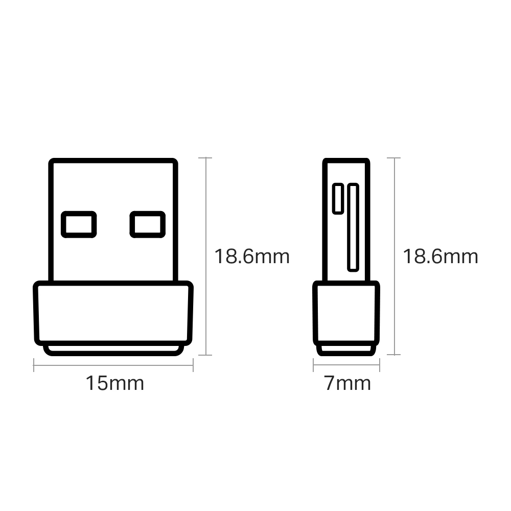 Adapter Archer T2u Ac600 Nano Wireless Dual Band USB Black