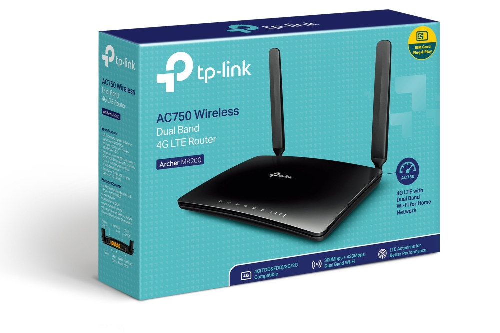 Wireless Dual Band Archer Mr200 V4 4g Lte Router Ac750