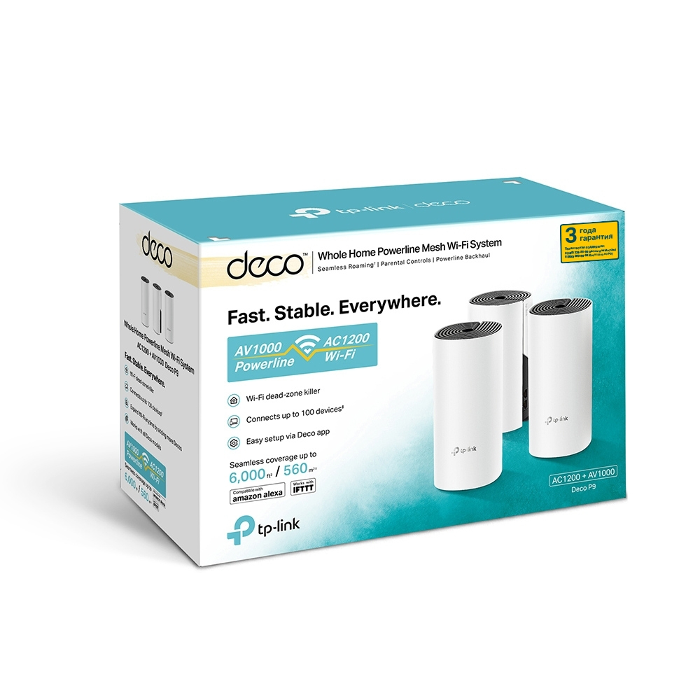 Deco P9 - Whole-home Wi-Fi Mesh System Ac1200 - 3-pack