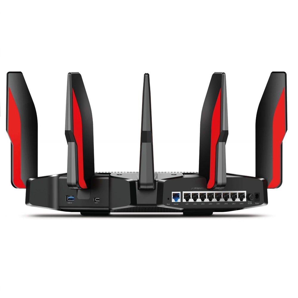 Tri-band Wireless Gaming Router Archer Ax11000 Next Gen 4804mbps Black / Red