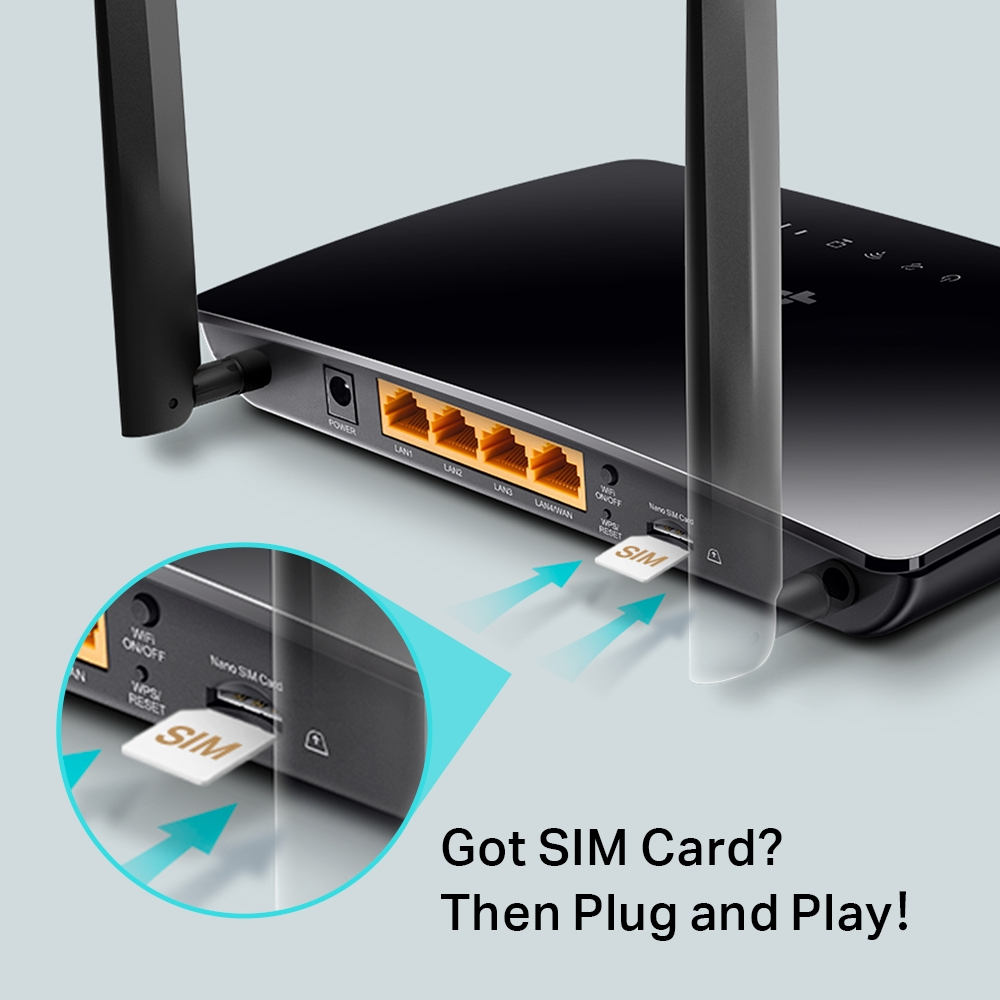 Wireless N Router Tl-mr6400 V4 Black