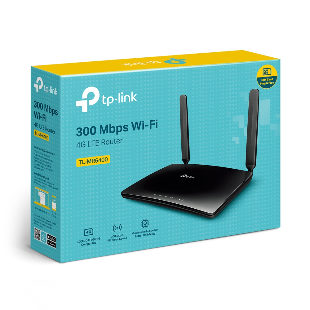 Wireless N Router Tl-mr6400 V4 Black
