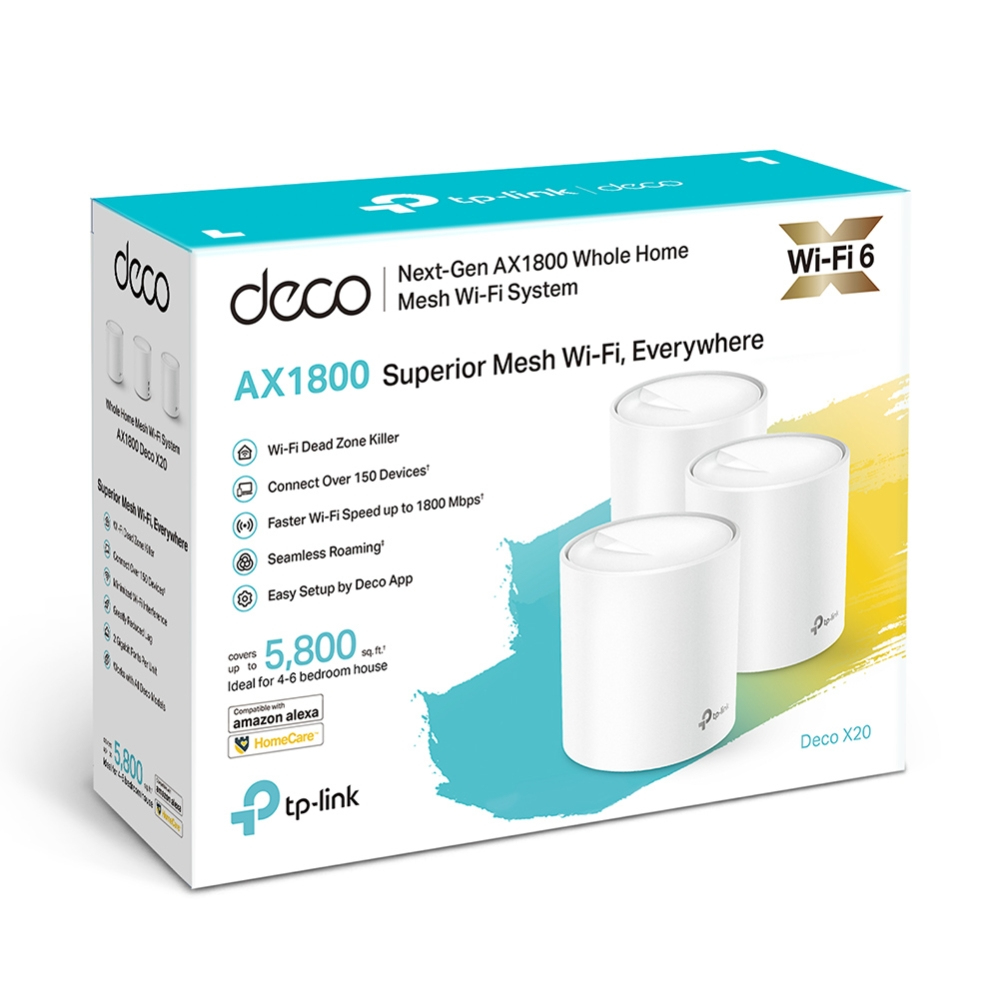 Deco X60 - Whole Home Wi-Fi Mesh System  Ax1800 - 3 Pack