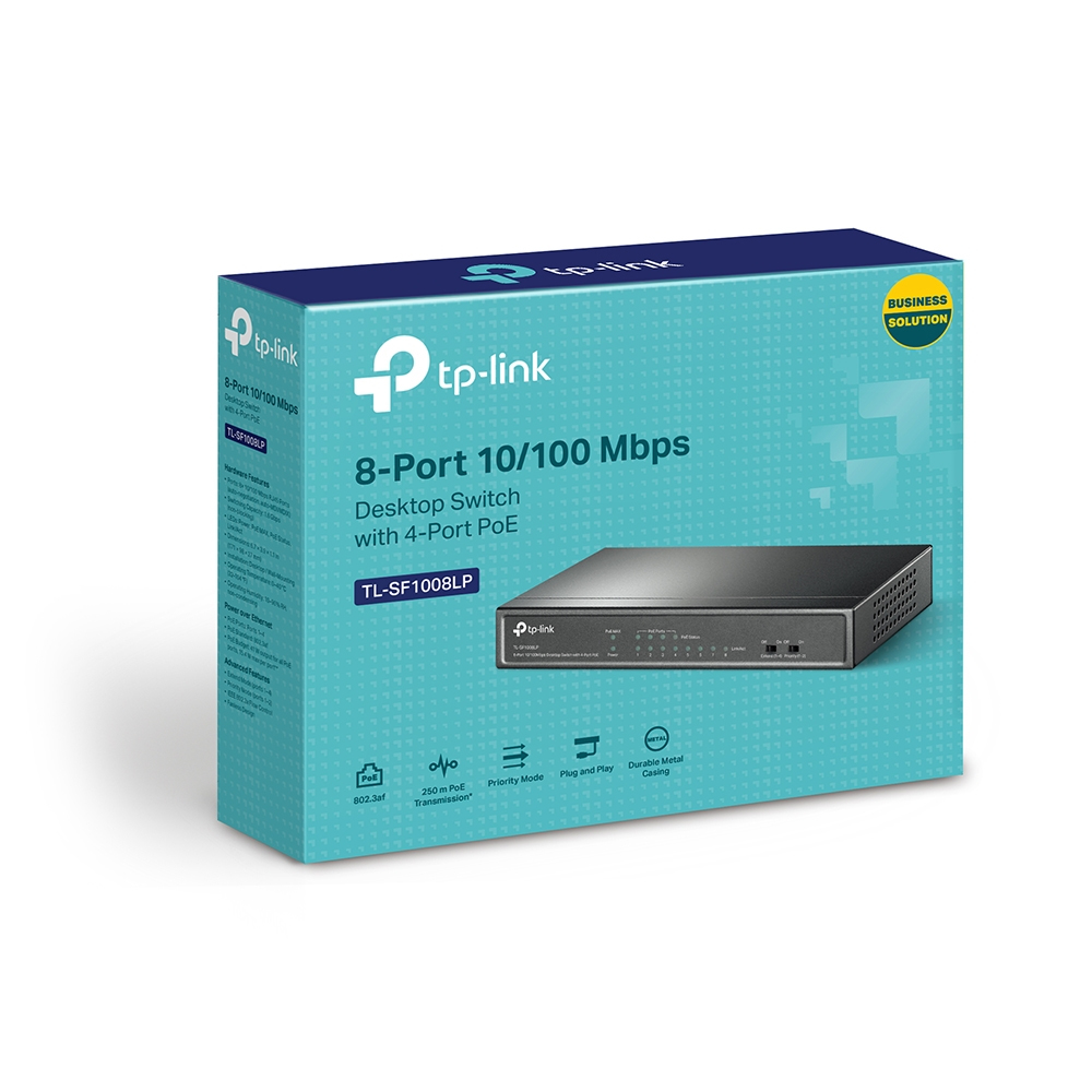 Desktop Switch Tl-sf1008lp 8-port 10/100mbps With 4-port Poe
