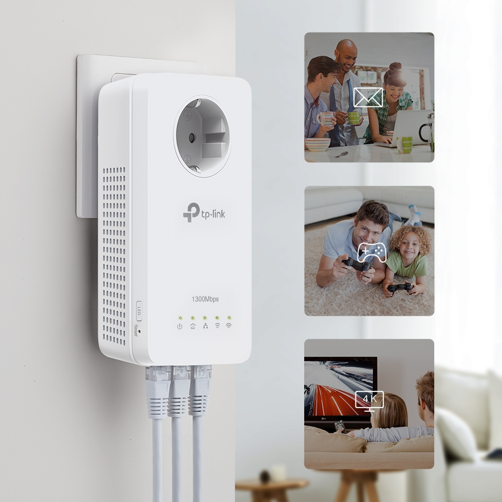 Powerline Tl-wpa8631p Kit Av1300 Gigabit Passthrough