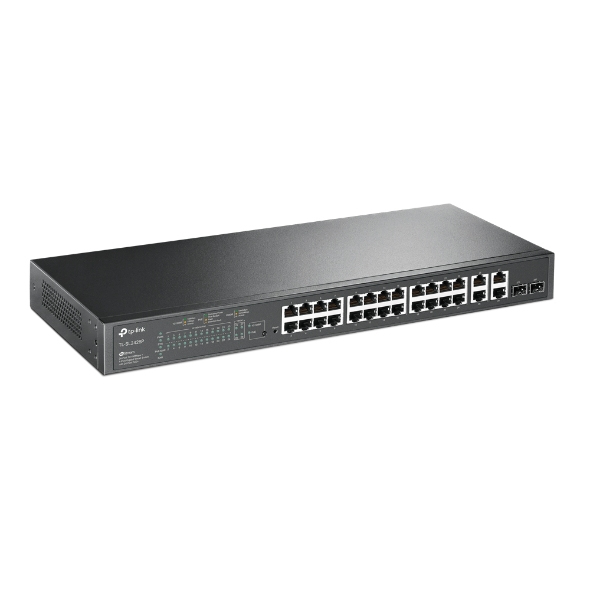 Jetstream Tl-sl2428p 24-port + 10/100mbps 4-port Gigabit Smart Switch With 24 Port Poe+