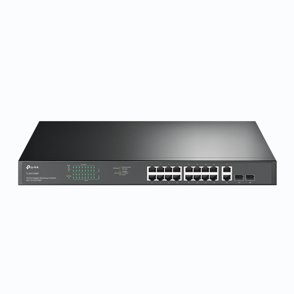 Rackmount Switch Tl-sg1218mp Gigabit 18-port Black