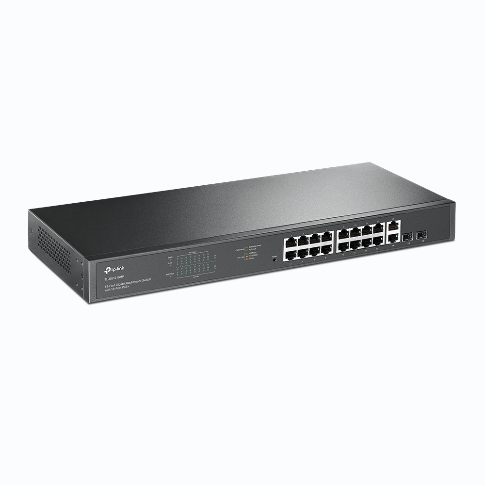 Rackmount Switch Tl-sg1218mp Gigabit 18-port Black