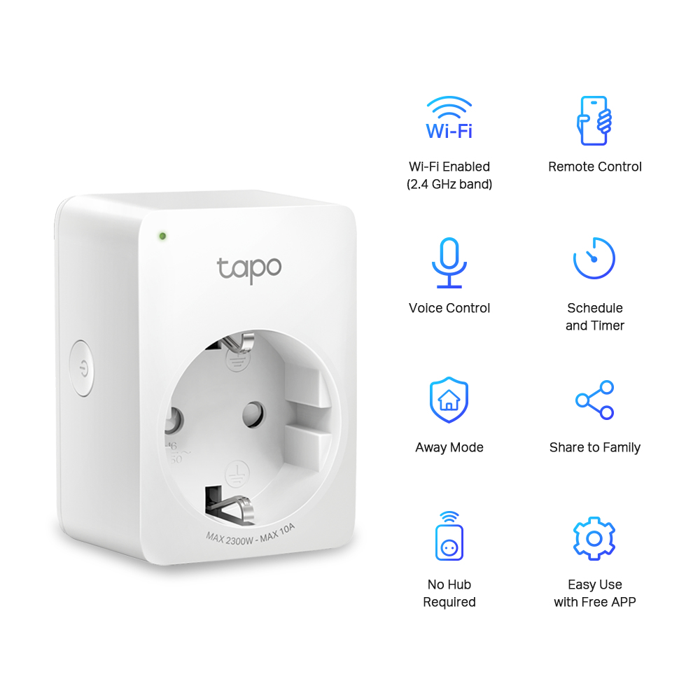 Smart Wi-Fi Socket Tapo P100 2-pack