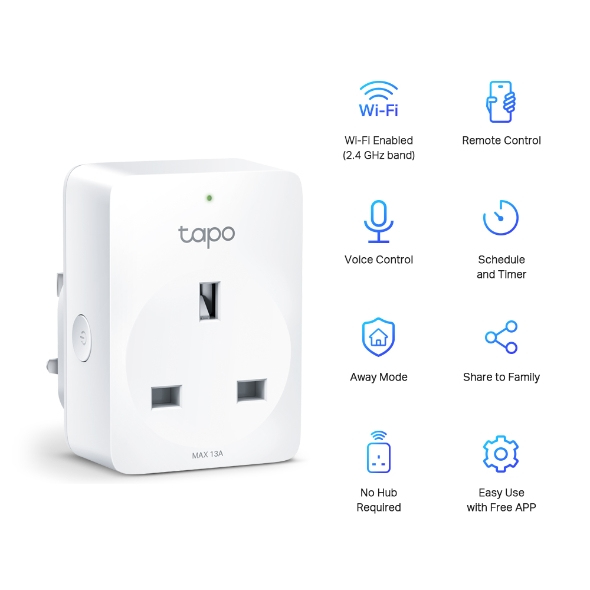 Smart Wi-Fi Socket Tapo P100 2-pack