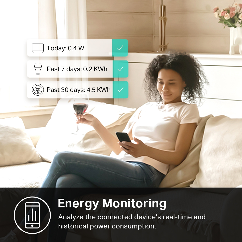 Kasa Smart Wi-Fi Plug Energy Monitoring