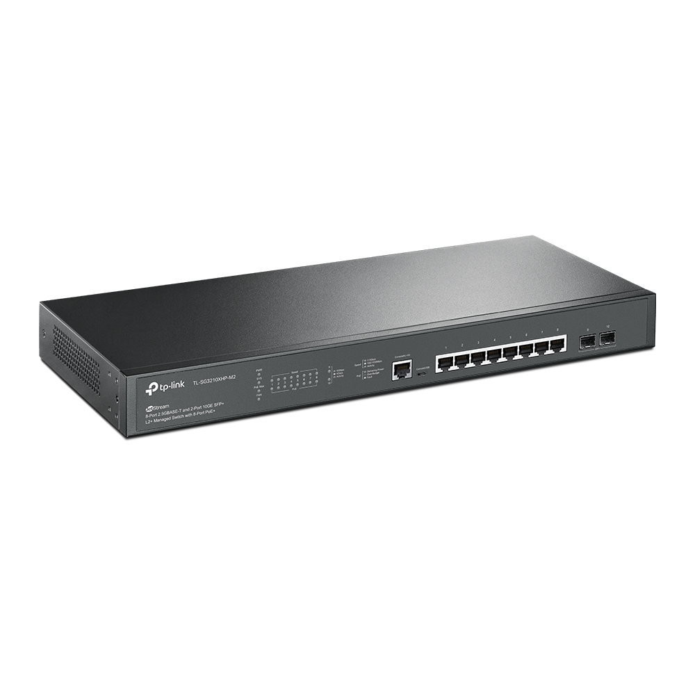 Jetstream Tl-sg3210xhp-m2 8-port 2.5gbase-t And 2-port 10ge Sfp+ L2+ Managed Switch With 8-port Poe