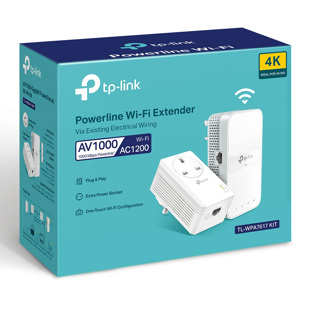 Tl-wpa7617 Kit Av1000 Gigabit Passthrough Powerline Ac Wi-Fi Kit