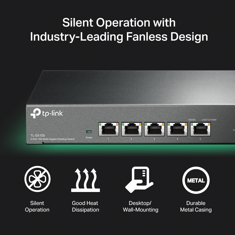 Desktop Switch Tl-sx105 5-port 10g Multi Gigabit