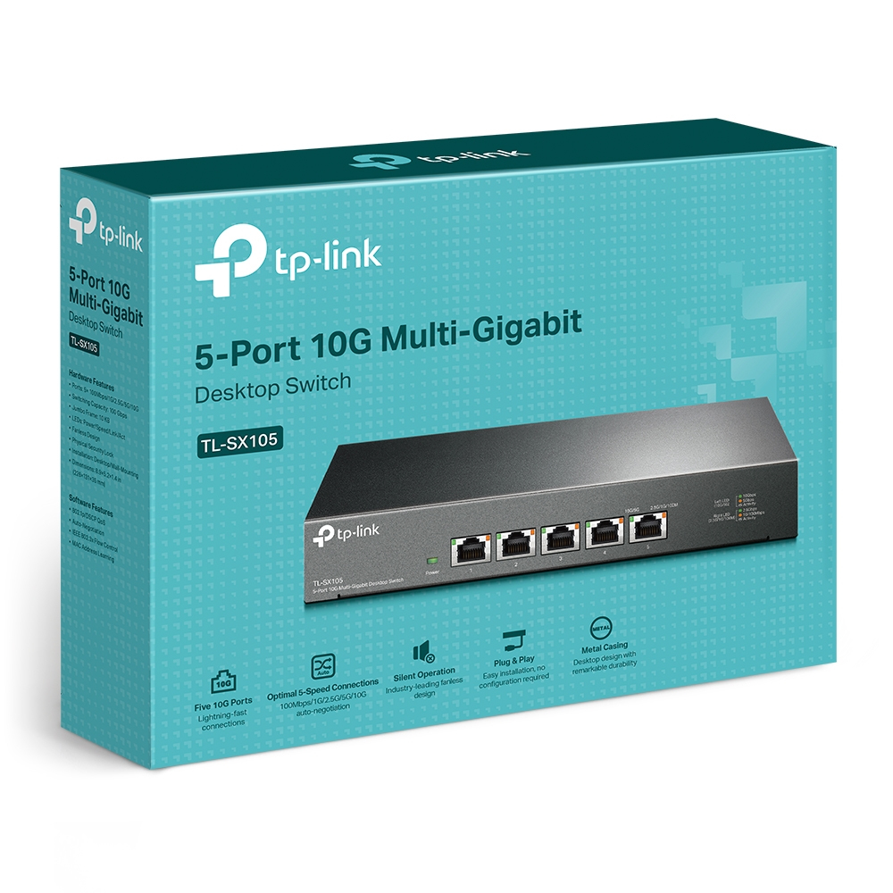 Desktop Switch Tl-sx105 5-port 10g Multi Gigabit