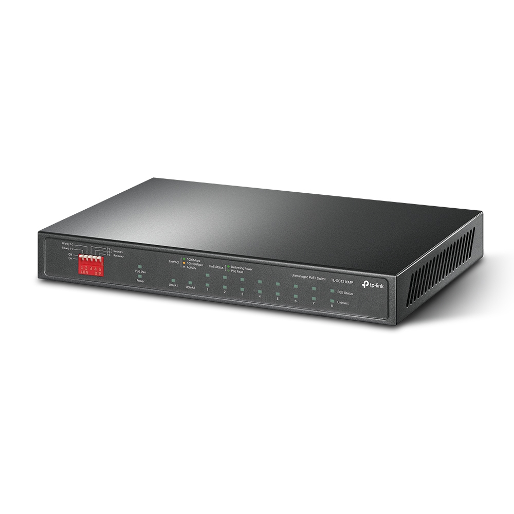 Desktop Switch Tl-sg1210mp 10-port Gigabit With 8-port Poe+