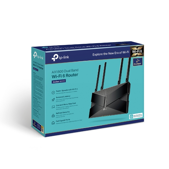 Wireless Dual Band Wi-Fi 6 Router Archer Ax23 Ax1800 Black