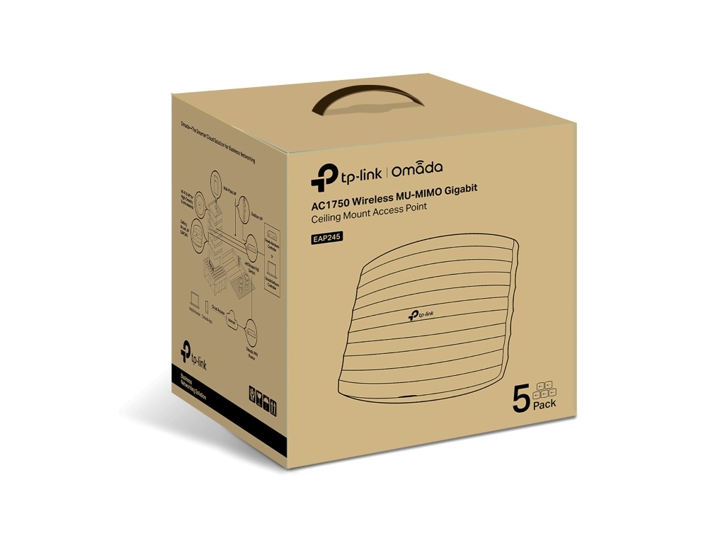 Access Point Omada Eap245 Ac1750 Gigagbit Ceiling White 5 Pack
