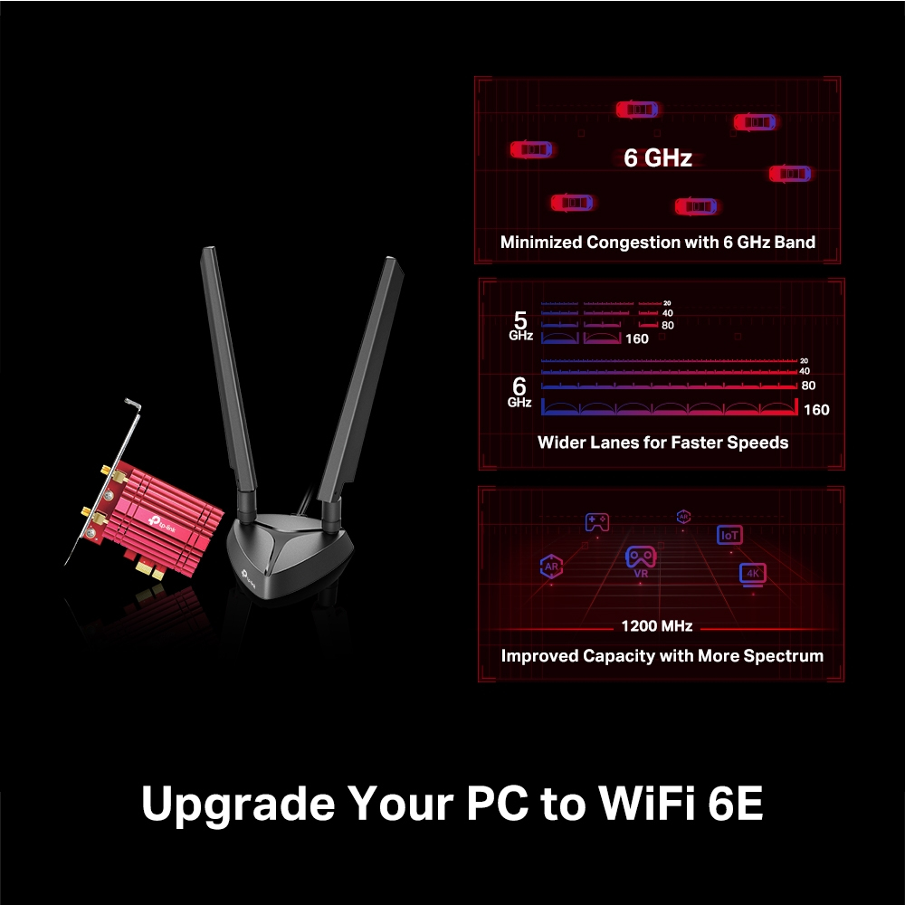 Adapter Archer Txe75e Wi-Fi 6e Bluetooth Pci-e