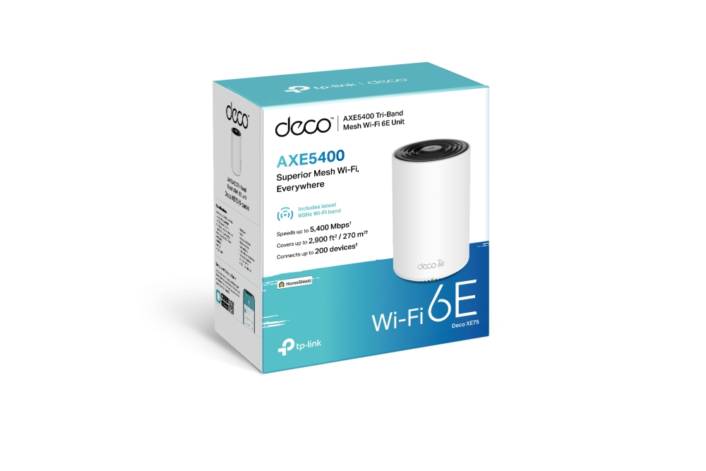 Deco Xe75 - Whole Home Wi-Fi 6e System Axe400 - 1 Pack