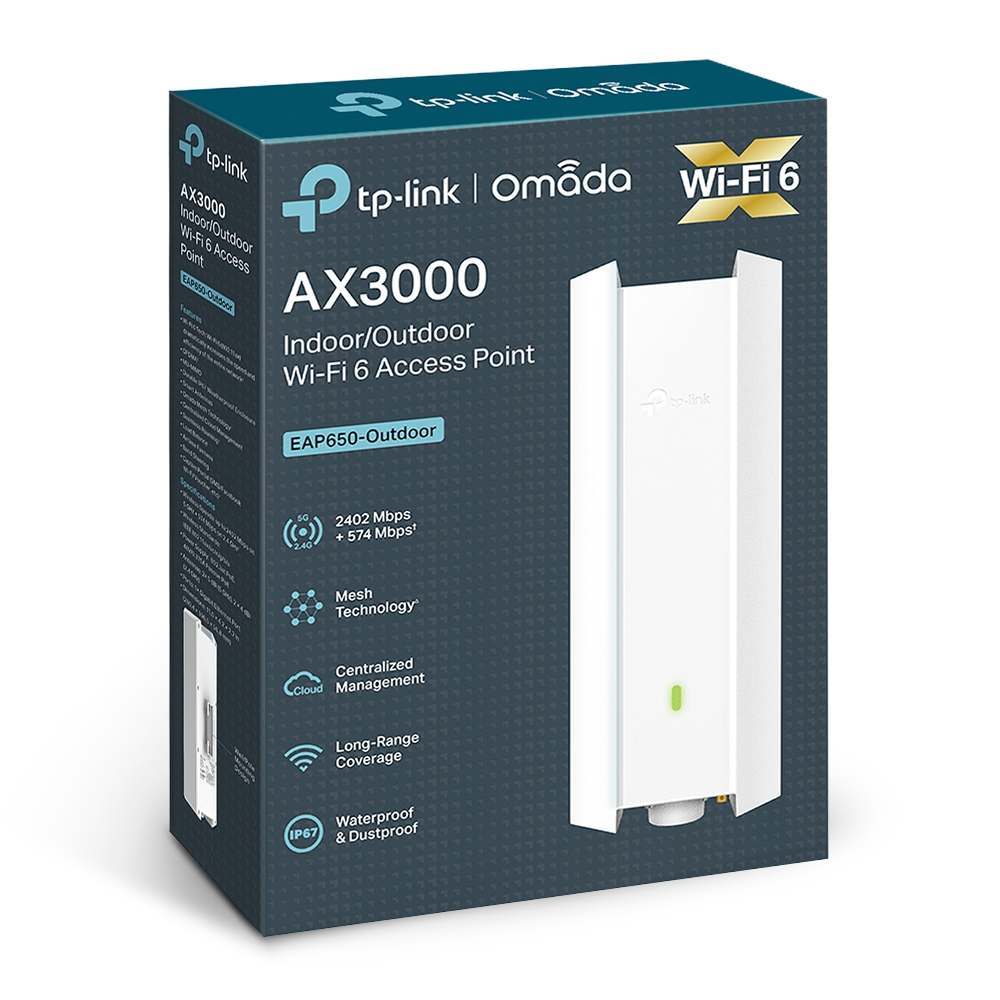 Access Point Omada Eap650 Ax3000 Wall Plate Wi-Fi6 Dual Band Ceiling Mount