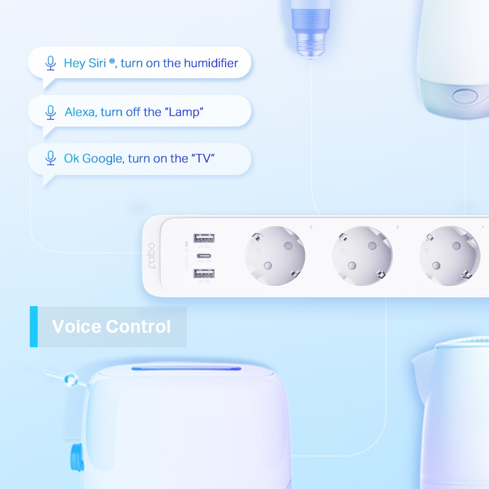 Smart Wi-Fi Power Strip 3-outlets Homekit