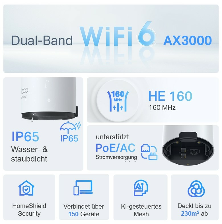 Deco X50 Outdoor - Whole Home Wi-Fi 6 - 1 Pack