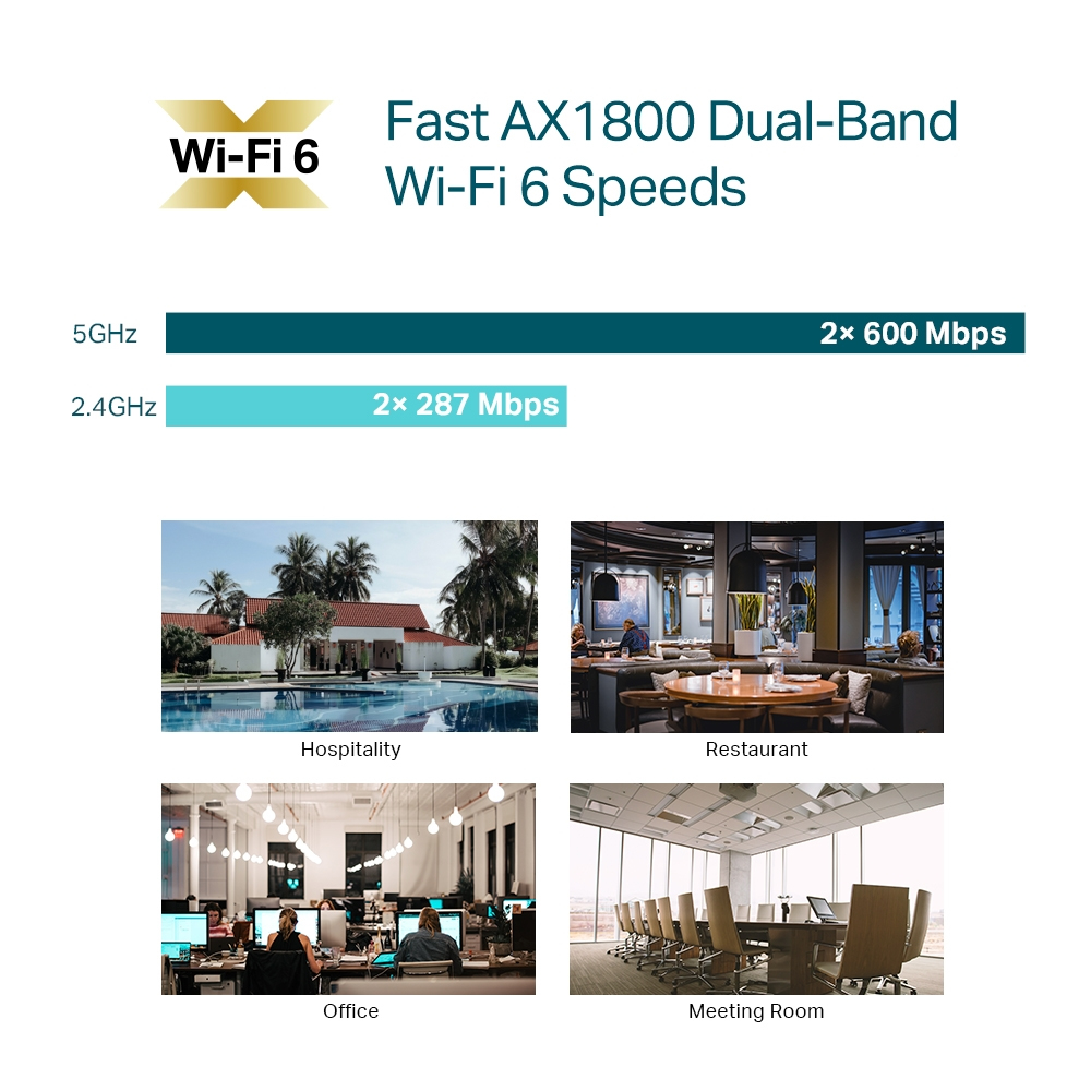 Wireless Dual Band Gigabit Ceiling Mount Wi-Fi6 Access Point Ax1800 Eap613