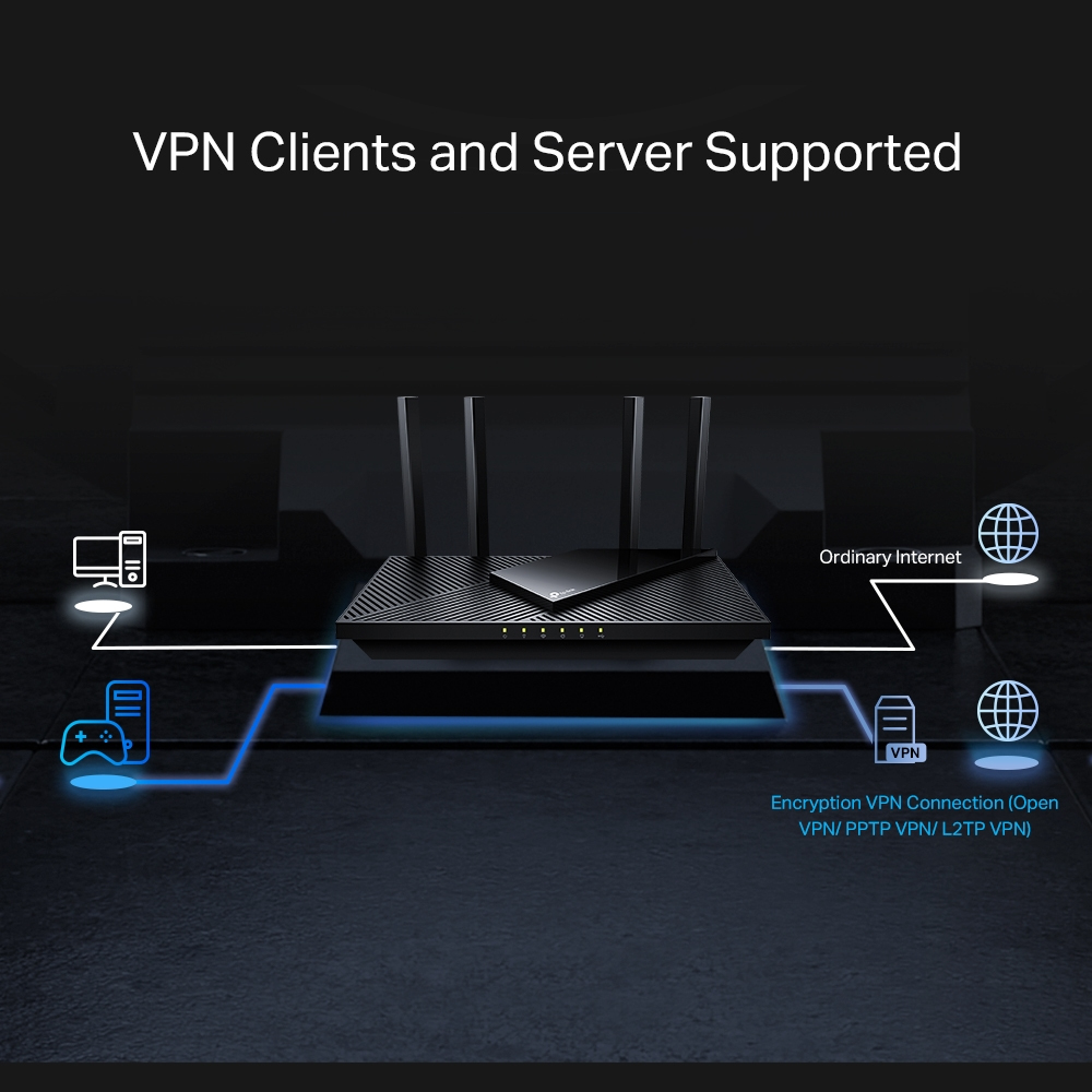 Wireless Wi-Fi 6 Router Ax3000 Archer Ax55 Pro Dual Band Gigabit Black