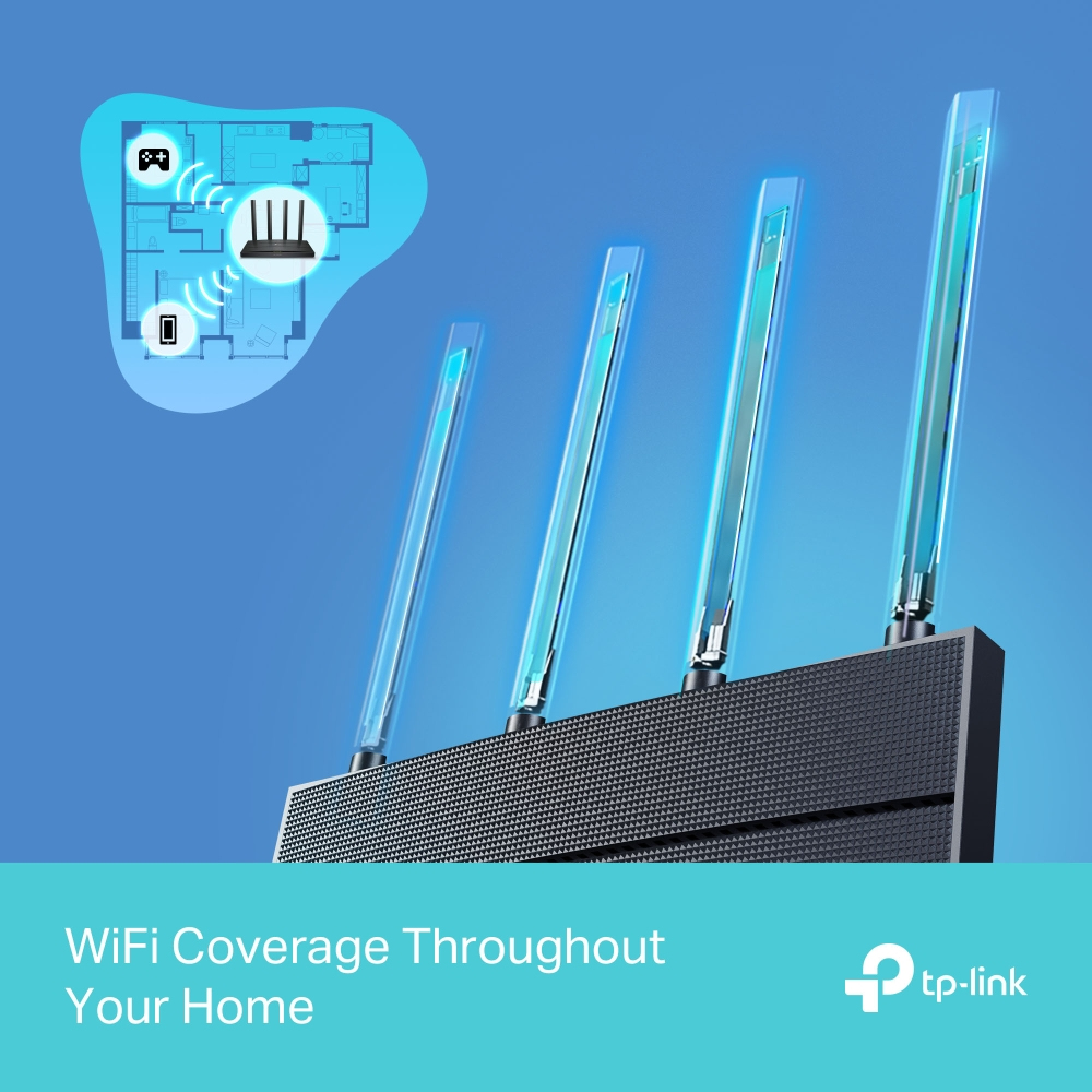 Wireless 6 Router Ax1500 Archer Ax12 Gigabit Black