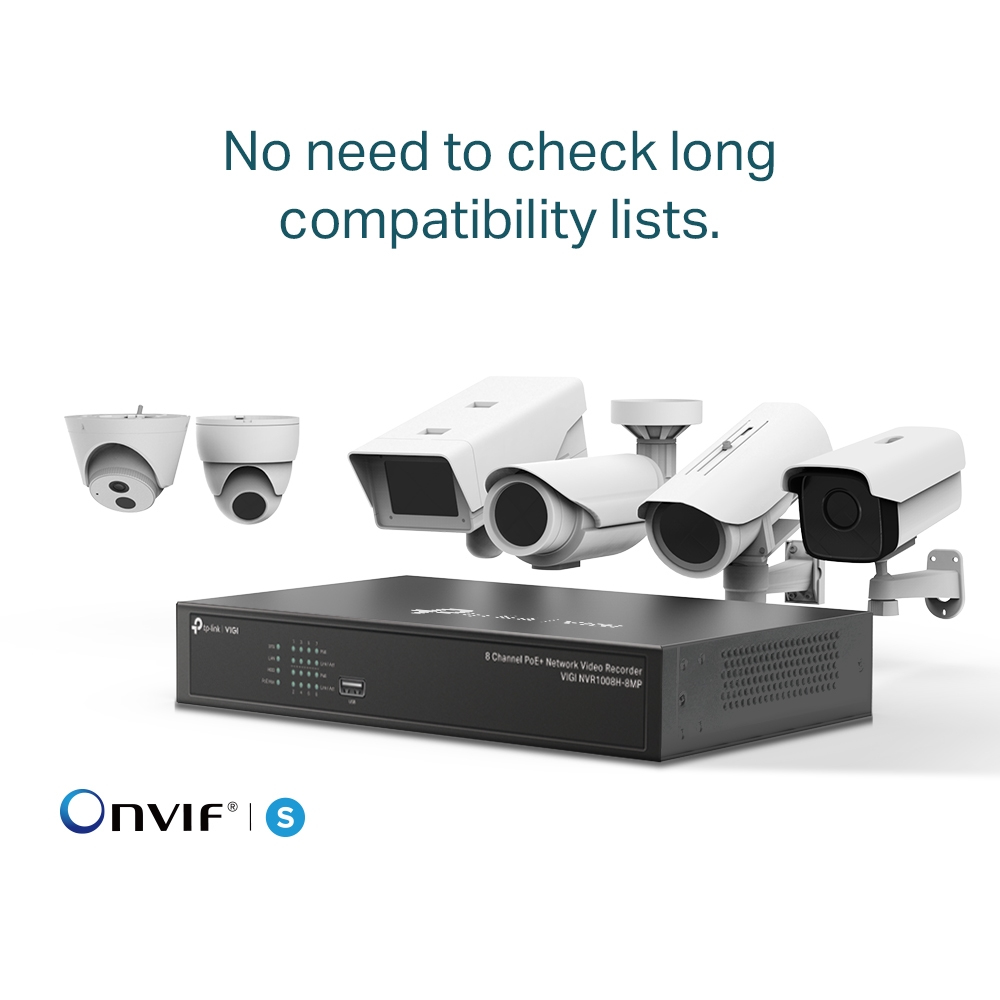 Network Video Recorder Vigi Nvr1008h-8mp 8ch Poe +