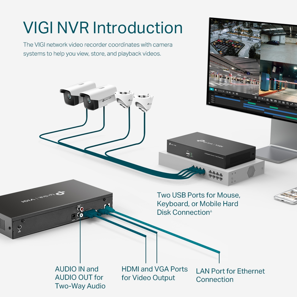Network Video Recorder Vigi Nvr1008h 8ch