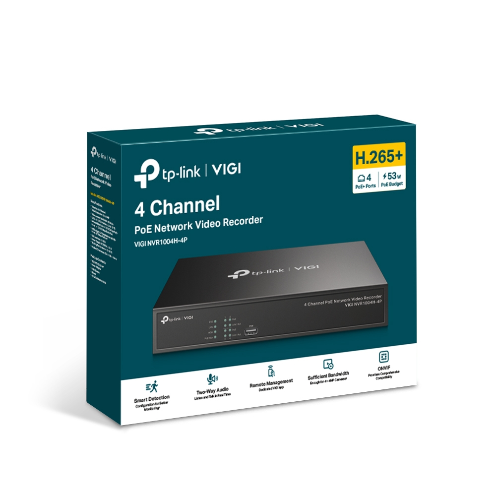Network Video Recorder Vigi Nvr1004h-4mp 4ch Poe +