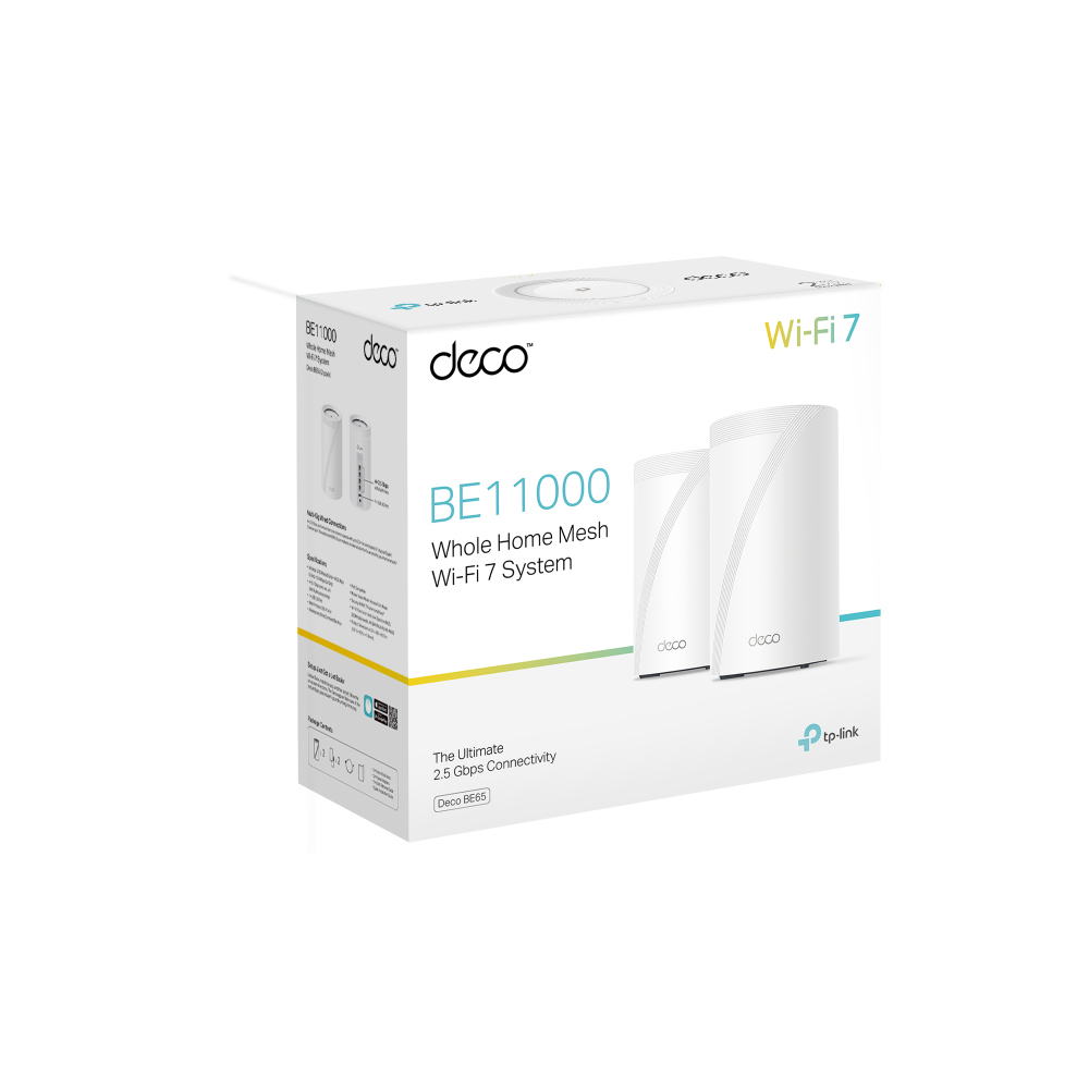 Deco Be-65 - Whole Home Tri-band Wi-Fi 7 Mesh System Be9300 - 2 Pack