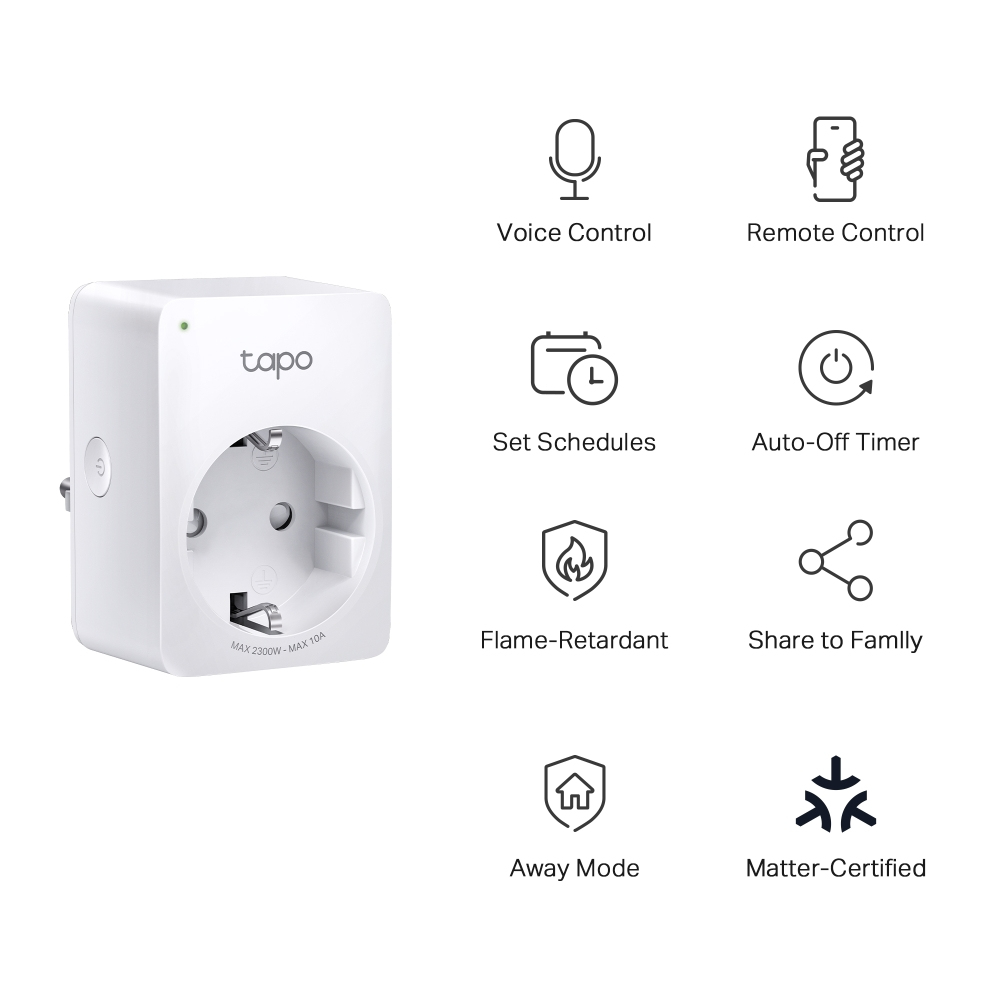 Smart Wi-fi Socket Tapo P100 Wi-Fi Stop Contact