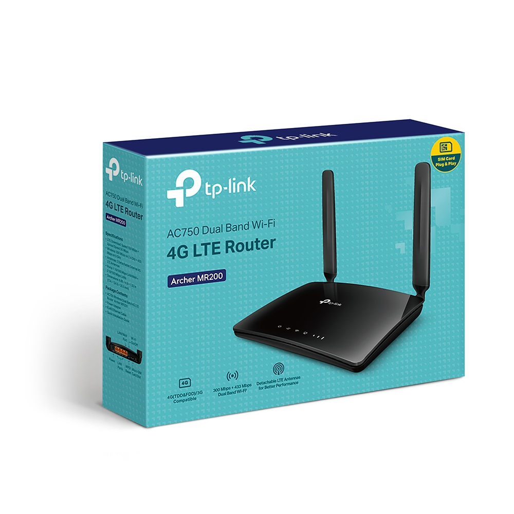 Wireless Dual Band Archer Mr200 V4 4g Lte Router Ac750