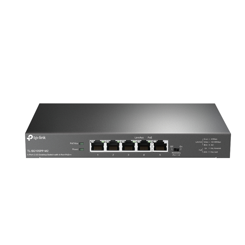 Smart Switch Tl-sg105pp-m2 5-port Gigabit 10 / 100 / 1000mbps With 4-port Poe+