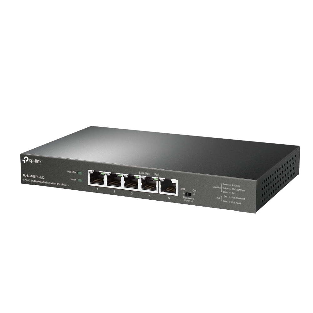 Smart Switch Tl-sg105pp-m2 5-port Gigabit 10 / 100 / 1000mbps With 4-port Poe+