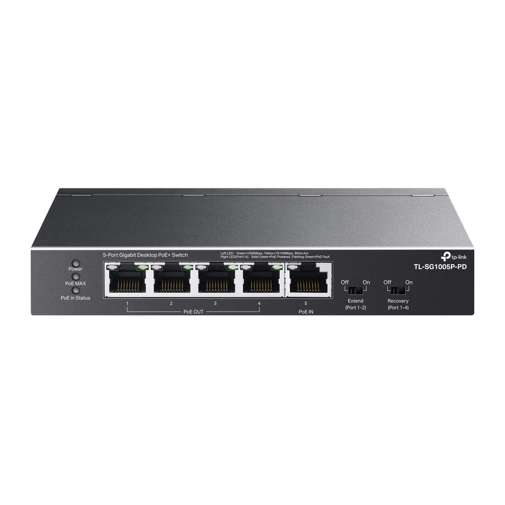Desktop Switch Tl-sg1005p-pd 5-port Gigabit Desktop Poe+ With 1-port Poe++