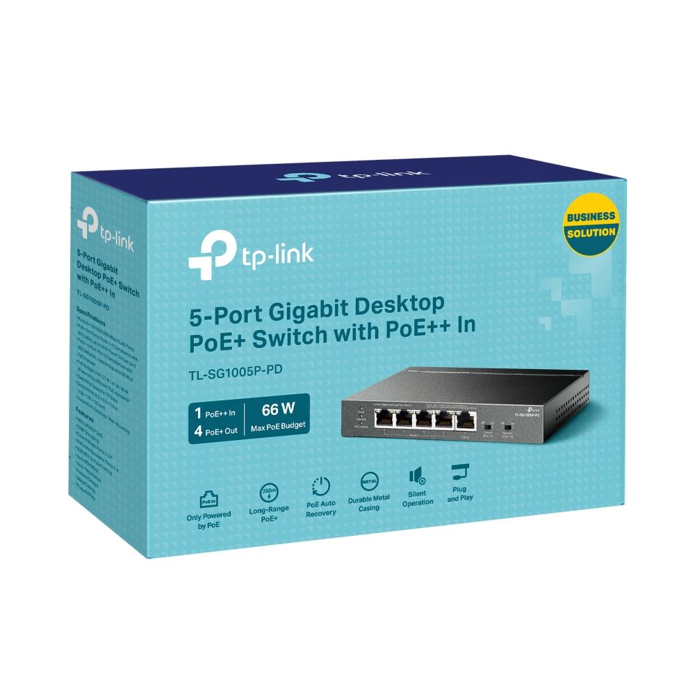 Desktop Switch Tl-sg1005p-pd 5-port Gigabit Desktop Poe+ With 1-port Poe++