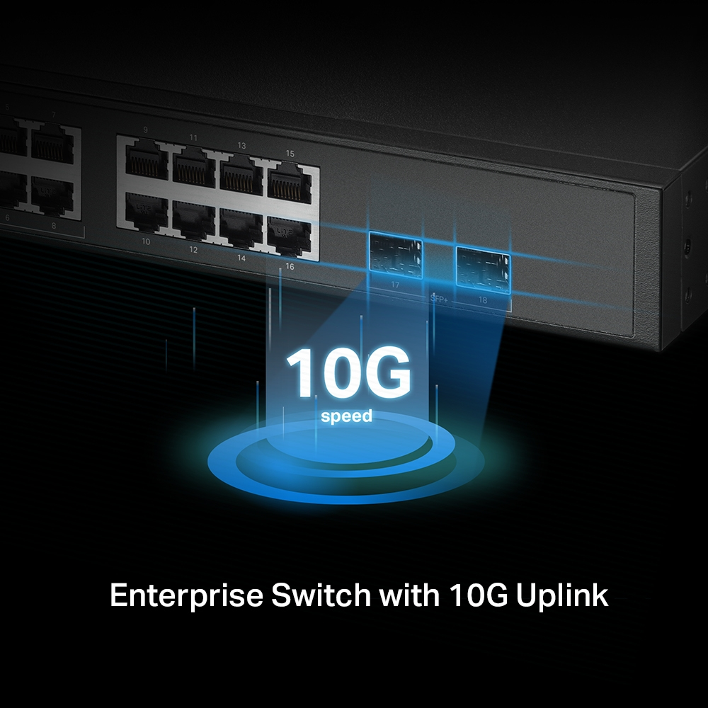 Switch Omada Sg3218xp-m2 16-port 2.5g And 2-port 10ge Sfp+ L2+ Managed With 8-port Poe+