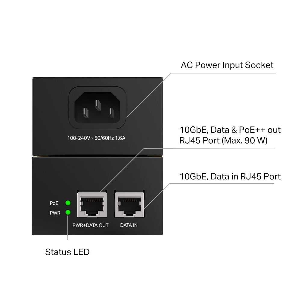 Poe380s Omada Poe++ Injector